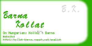 barna kollat business card